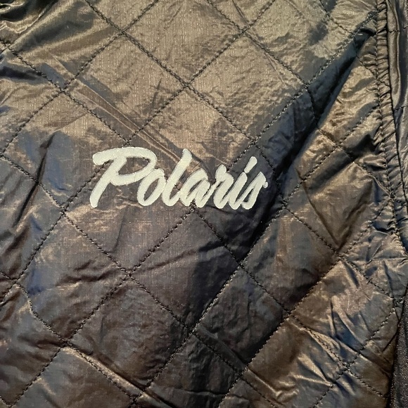 women Polaris soft shell jacket black/hot pink trim. Snowmobile Size medium. - Picture 3 of 10